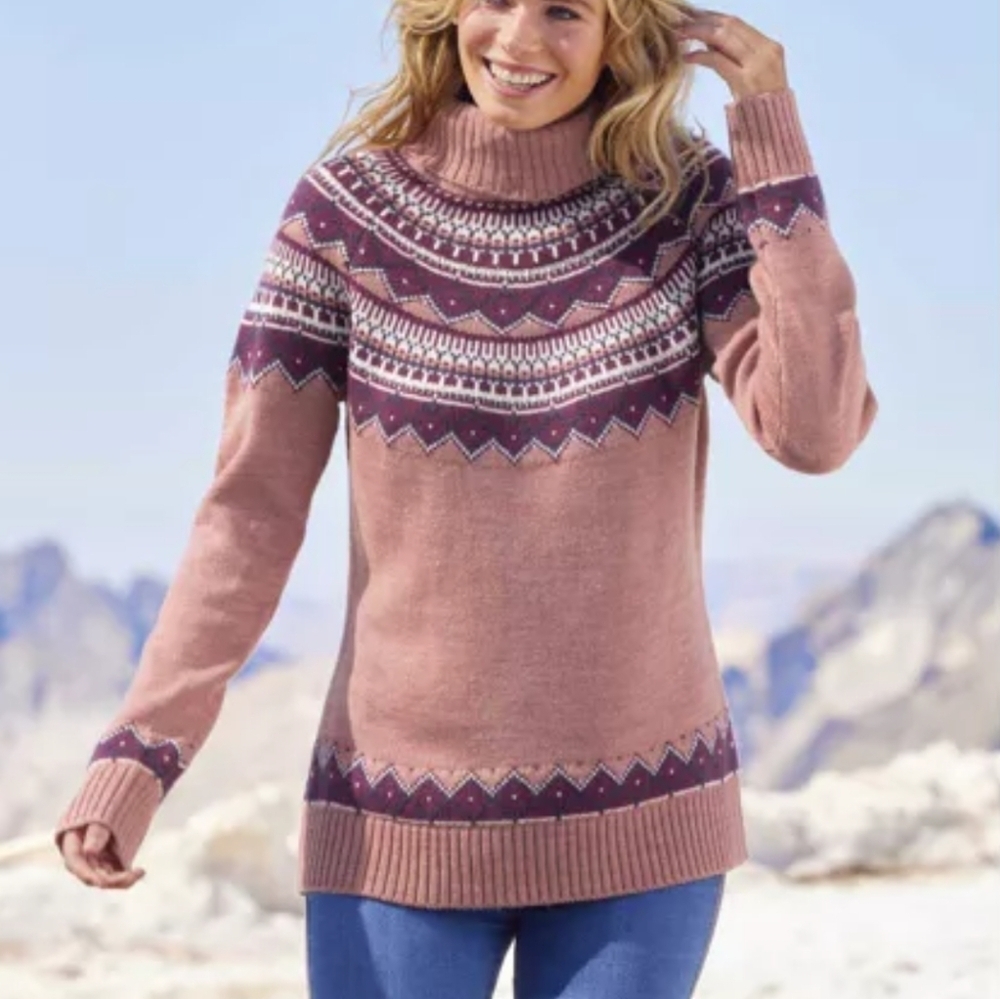 Atlas for women plus size pink turtleneck sweater size 20-22 - Picture 2 of 10